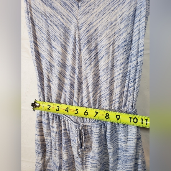 Beautiful blue and white romper made in the USA. Pictures include measurements. - Picture 6 of 7